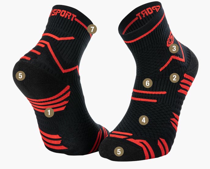 Socks Trail Ultra black/red